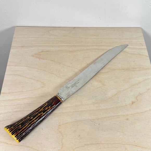 VTG Westall Richardson Sheffield England Carving Set 3 Bakelite Antler Handles - Picture 2 of 13